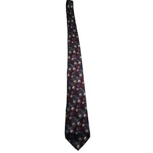 Vintage Designs By A. Rogers Men's Red American Baseball Neck Tie Osfa